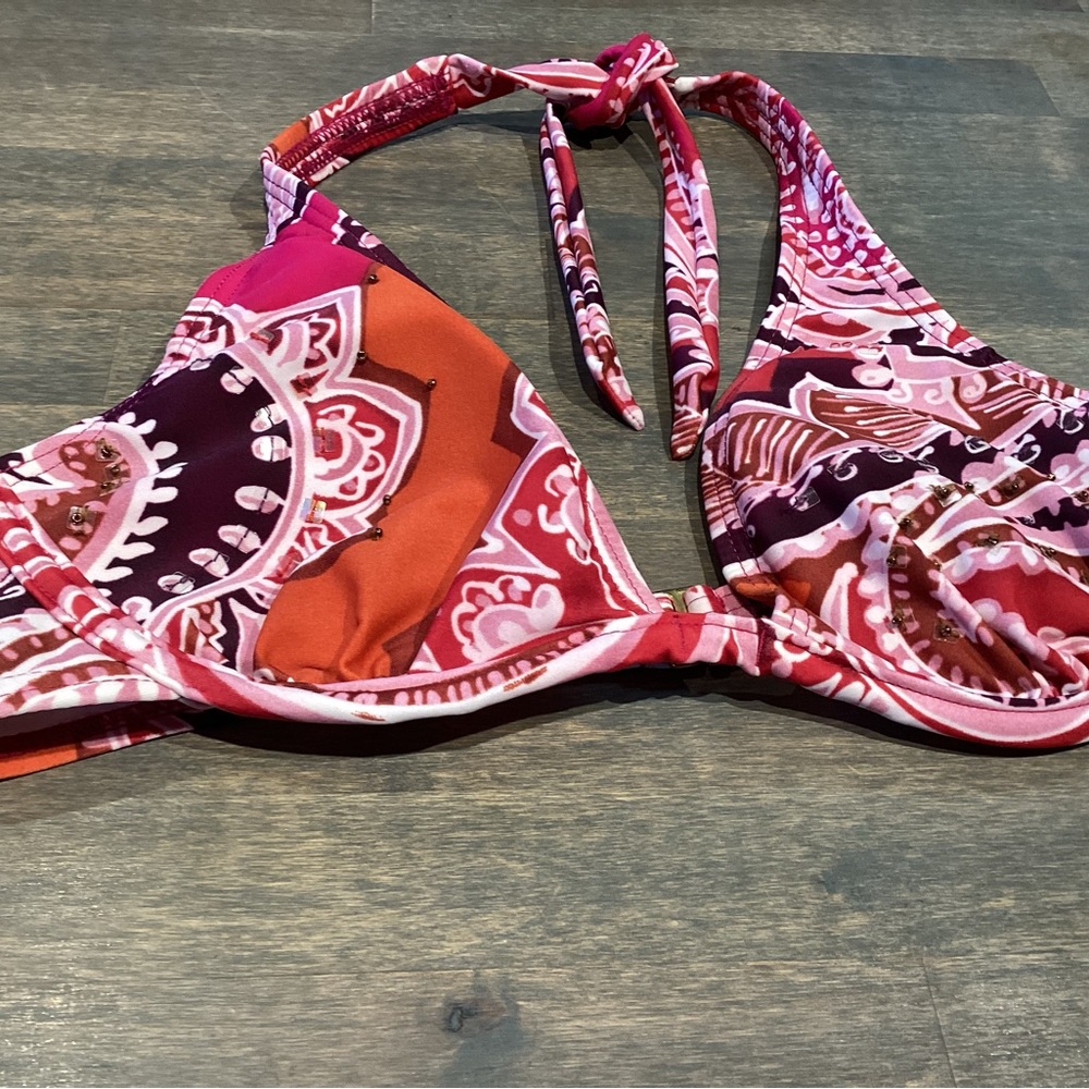 Colorful Halter Bikini Top